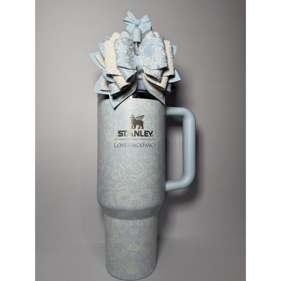 Stanley x LoveShackFancy Toscana Toile Alpine 40oz Holiday Quencher + Custom Bow - Picture 1 of 11